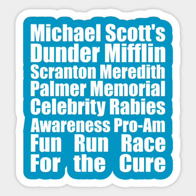 Michael Scott fun run Sticker by Sci-Emily